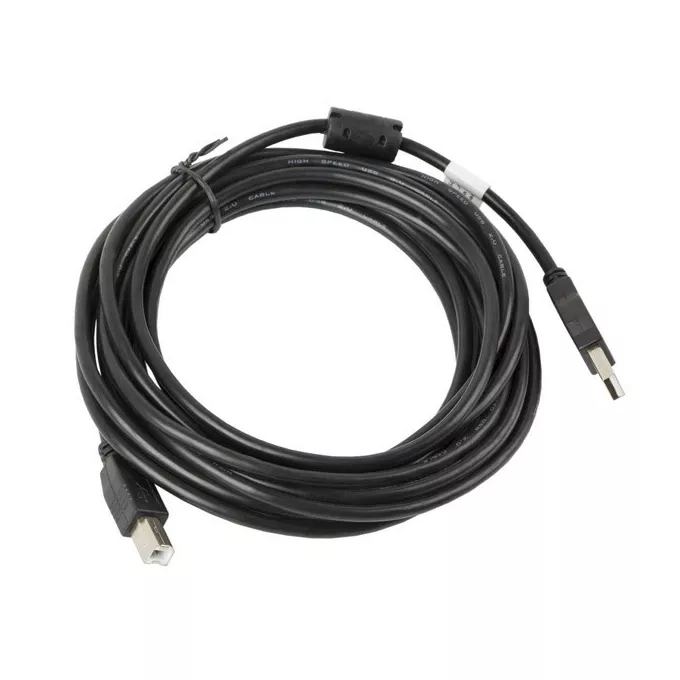 Lanberg Kabel USB 2.0 AM-BM 5M Ferryt czarny