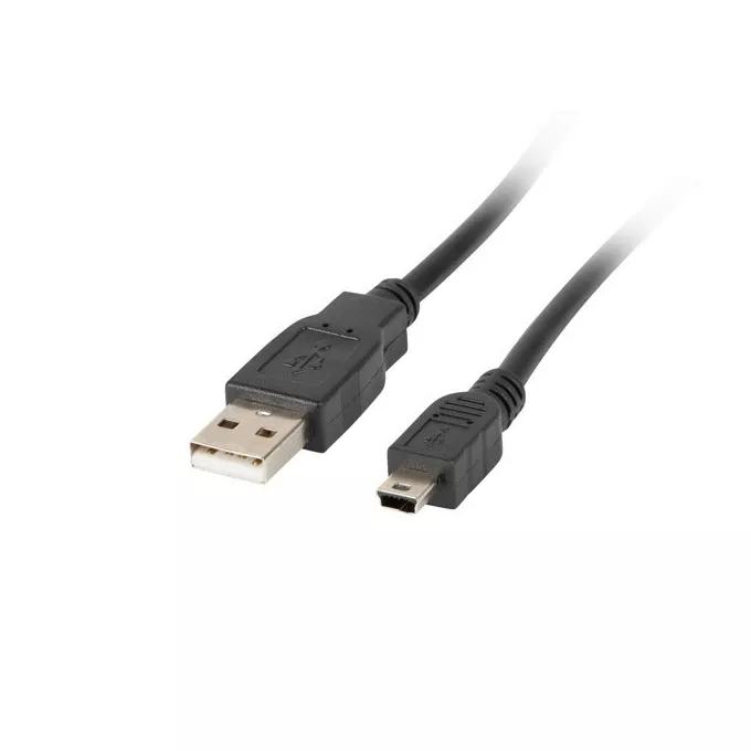 Lanberg Kabel USB 2.0 mini AM-BM5P 1.8M czarny (CANON) Ferryt