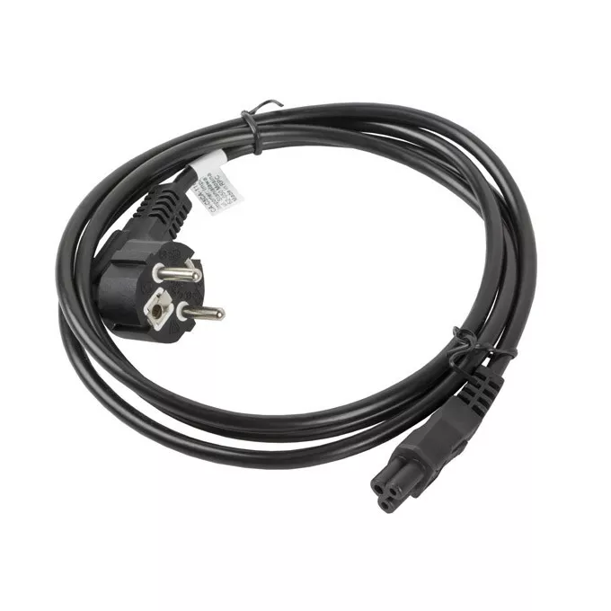 Lanberg Kabel zasilający Laptop (MIKI) IEC 7/7 - IEC 320 C5 1.8M VDE czarny
