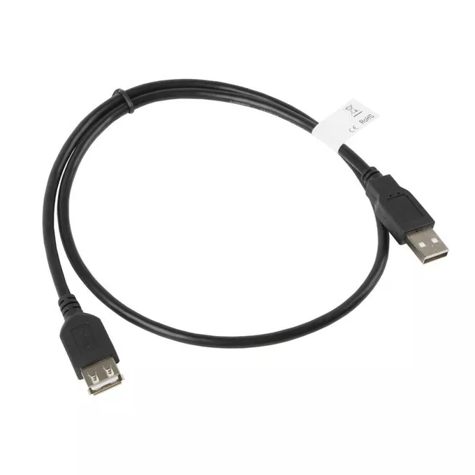 Lanberg Przedłużacz kabla USB 2.0 AM-AF 70cm czarny