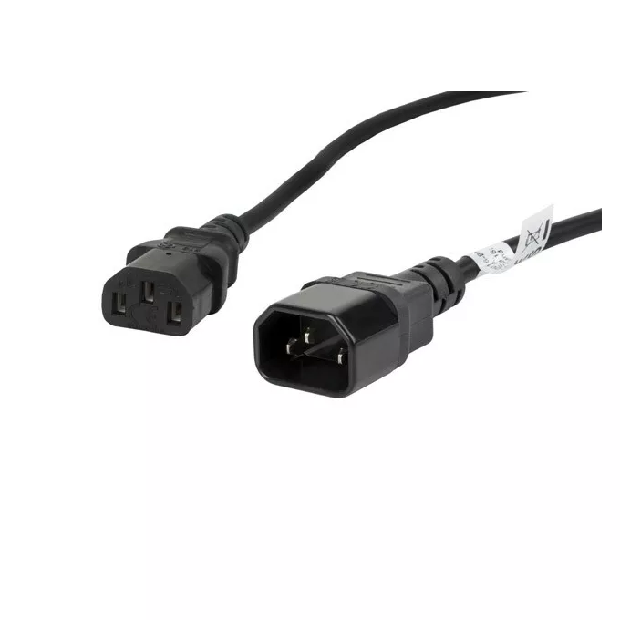 Lanberg Przedłużacz kabla zasilającego IEC 320 C13 - C14 VDE 1.8M czarny