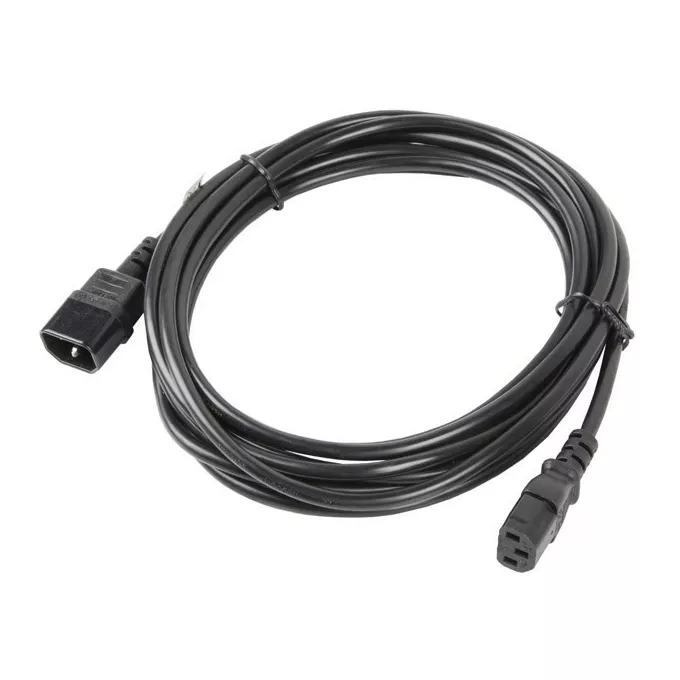 Lanberg Przedłużacz kabla zasilającego IEC 320 C13 - C14 VDE 5M czarny