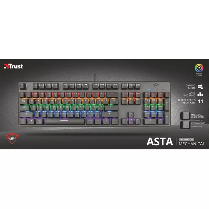 Trust GXT 865 Asta Klawiatura mechaniczna