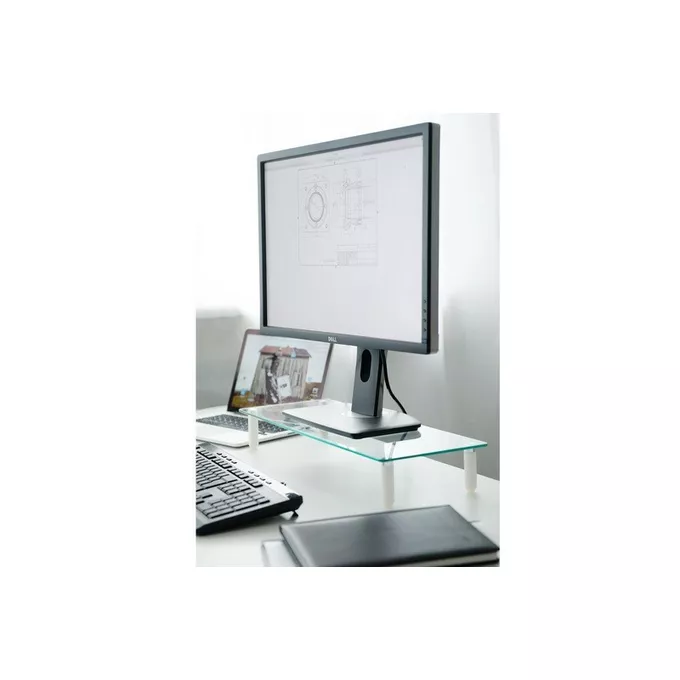 Digitus Szklana podstawa dla monitora, powierzchnia robocza: 56x21cm, max. obciążenie: 20kg