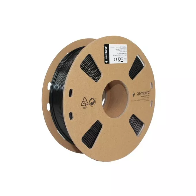 Gembird Filament drukarki 3D PETG/1.75mm/1kg/czarny