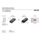 Digitus Mini Przedłużacz/Extender HDMI do 50m po skrętce Cat.6/7, 1080p 60Hz FHD, HDCP 1.2, z audio (zestaw)