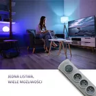 Qoltec Listwa antyprzepięciowa Quick Switch, 8 gniazd, 1,8m, szara