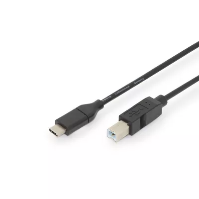 Digitus Kabel polaczeniowy USB 2.0 HighSpeed Typ USB C/B M/M, Power Delivery, czarny 1,8m