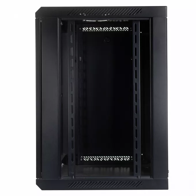 Digitus Szafa wisząca jednosekcyjna 19 12U 635/600/450mm, drzwi szklane, czarna (RAL 9004)
