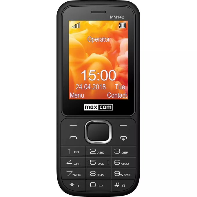 Maxcom Telefon MM 142 DUAL SIM czarny