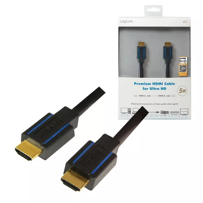 LogiLink Kabel premium HDMI Ultra HD, 5m