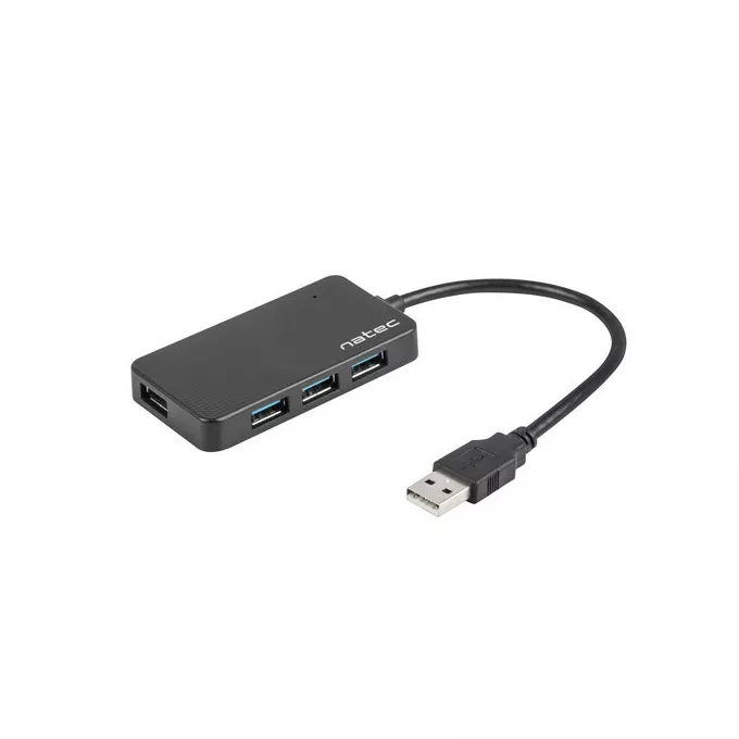 Natec Koncentrator USB 4 porty Moth USB 3.0 czarny
