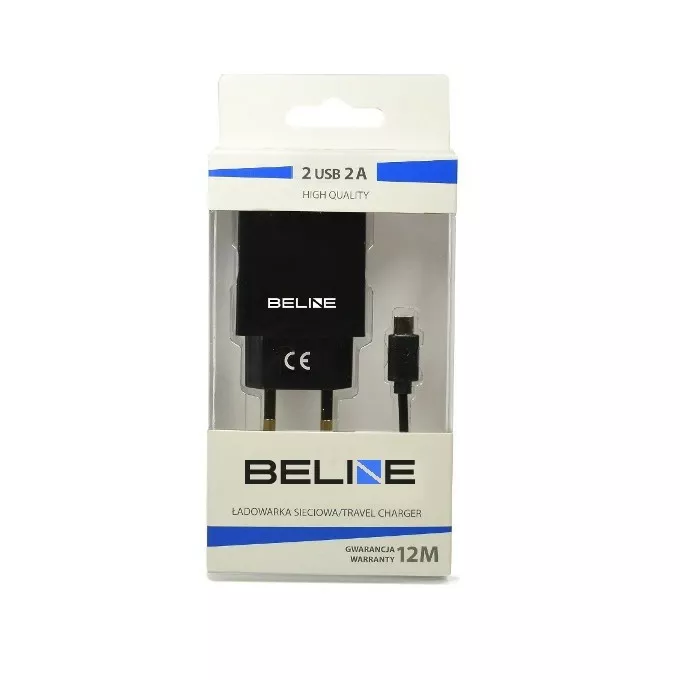 Beline Ładowarka sieciowa  2xUSB + USB-C 2A czarna