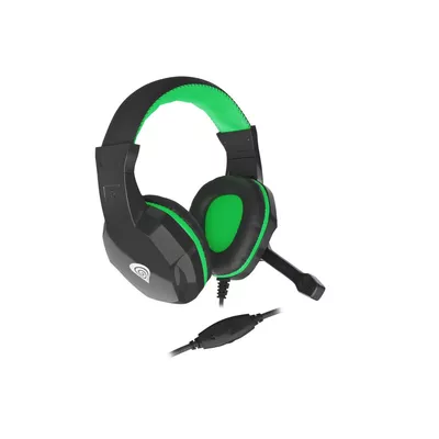 Genesis Słuchawki dla graczy Argon 100 z mikrofonem czarno-zielone