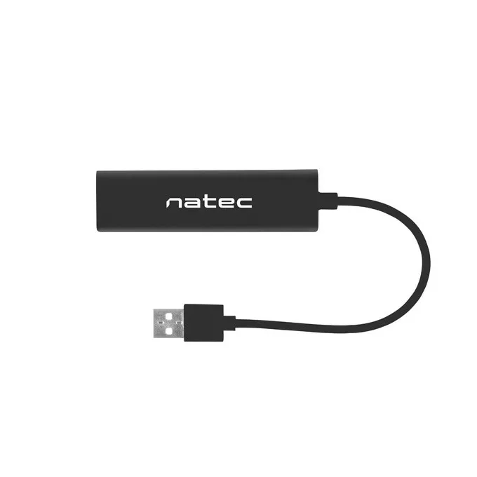 Natec Hub USB Dragonfly 3 porty USB 2.0 + RJ45