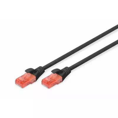 Digitus Patch Cord RJ45/RJ45 Kat.6 250MHz U/UTP AWG27/7 PE 5,0m Czarny