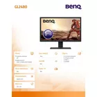 Benq Monitor 24 GL2480 LED 1ms/1000:1/TN/HDMI/czarny