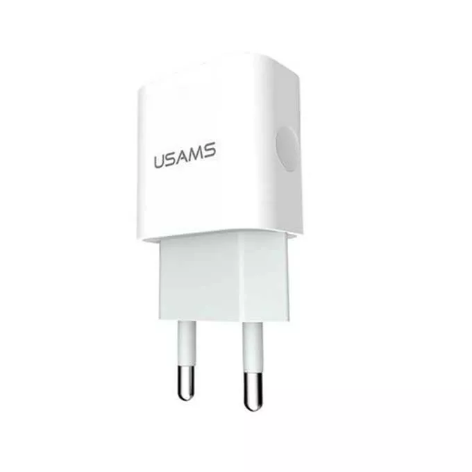 USAMS Ładowarka sieciowa 2xUSB 2,4A micro USB biały MICCUJT01