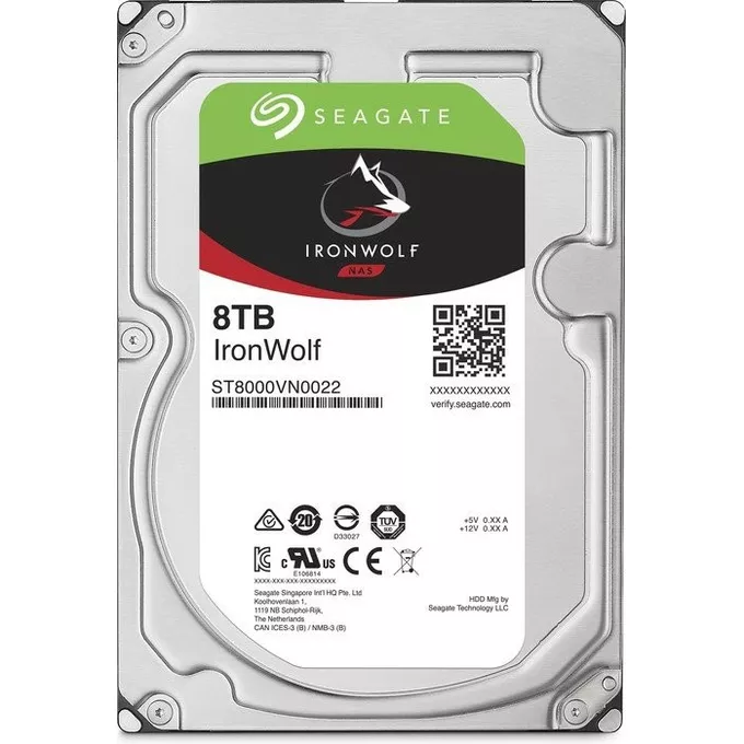 Seagate Dysk IronWolf 8TB 3,5 256MB ST8000VN004