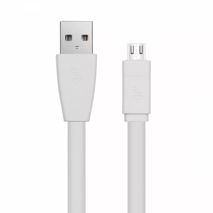 TB Kabel USB-Micro USB 1m. biały, płaski