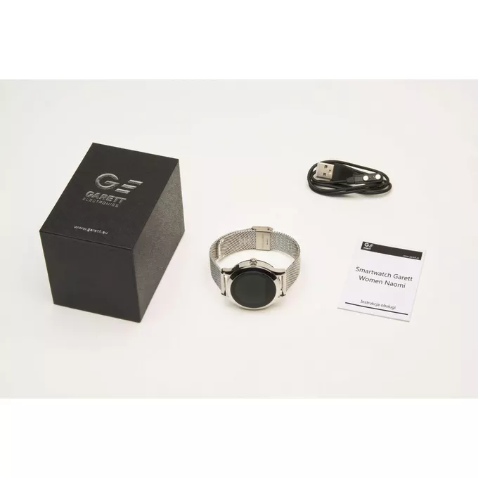Garett Electronics Smartwatch Women Naomi Srebrny Stalowy