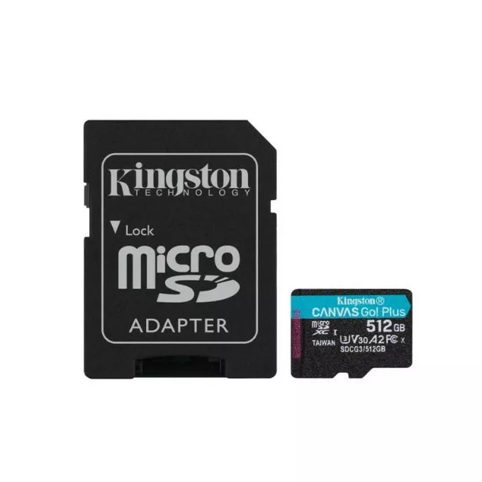 Kingston Karta microSD 512GB Canvas Go Plus 170/90MB/s Adapter