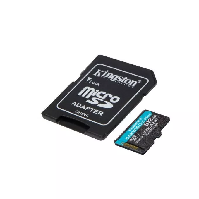 Kingston Karta microSD 512GB Canvas Go Plus 170/90MB/s Adapter