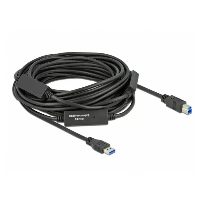 Delock Kabel USB-A - USB-B 3.1 Gen 1 15m aktywny Czarny