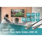 Digitus Kabel połączeniowy hybrydowy AOC HDMI 2.0 Premium HighSpeed 4K/60Hz UHD HDMI A/HDMI A M/M czarny 20m