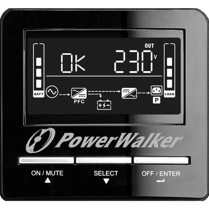 PowerWalker Zasilacz UPS Line-Interactive 2200VA CW FR 3X PL 230V, USB, RRS-232, LCD, EPO