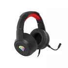 Natec Słuchawki dla graczy Genesis Neon 200 z mikrofonem podświetlenie RGB Czarno-czerwone