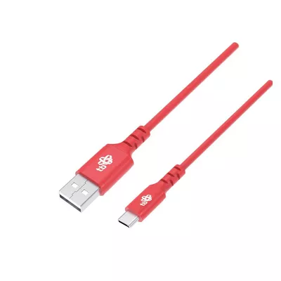 TB Kabel USB-USB C 1m silikonowy czerwony Quick Charge