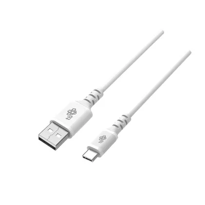 TB Kabel USB-USB C 1m silikonowy biały Quick Charge