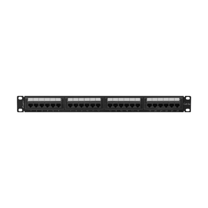 Lanberg Patchpanel 24 port 1U KAT6A PPUA-1024-B Czarny