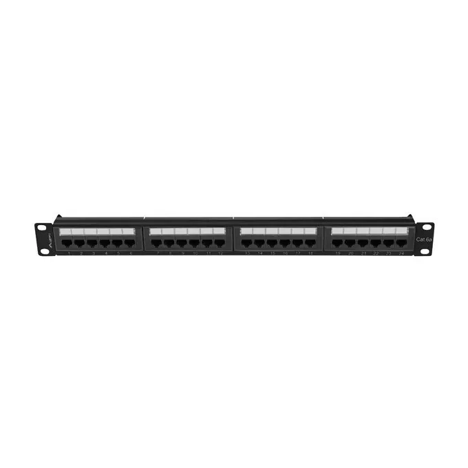 Lanberg Patchpanel 24 port 1U KAT6A PPUA-1024-B Czarny