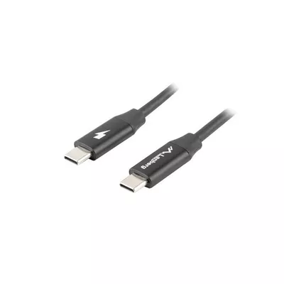 Lanberg Kabel USB-C M/M 2.0 CA-CMCM-40CU-0018-BK Czarny 1.8m