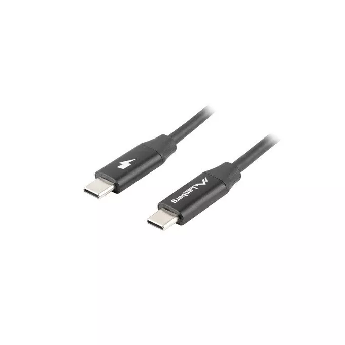 Lanberg Kabel USB-C M/M 2.0 CA-CMCM-40CU-0005-BK Czarny 0.5m