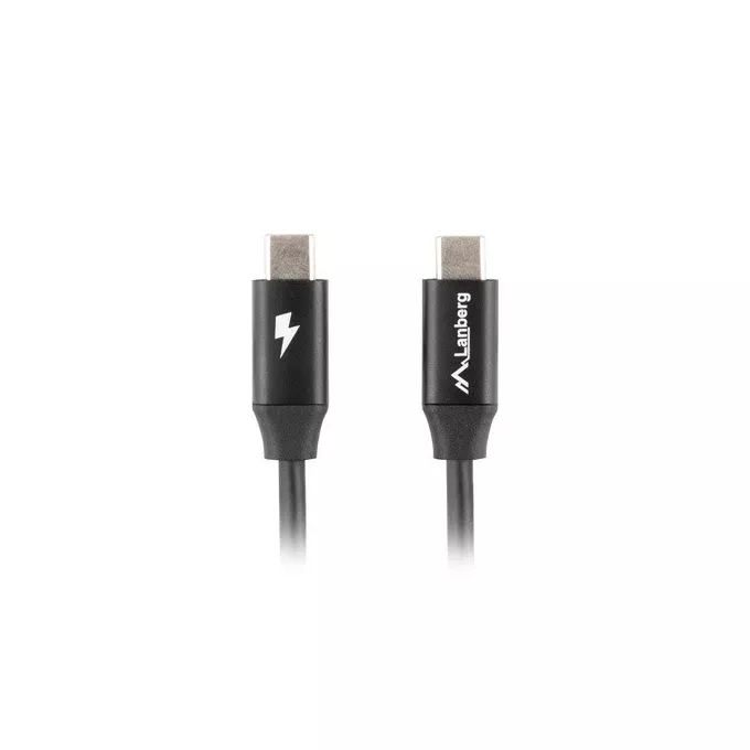 Lanberg Kabel USB-C M/M 2.0 CA-CMCM-40CU-0018-BK Czarny 1.8m