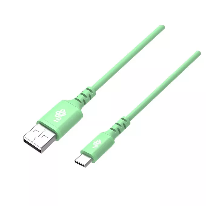 TB Kabel USB-USB C 1m silikonowy zielony Quick Charge