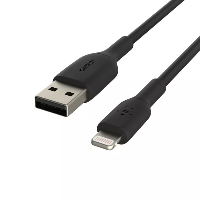 Belkin PVC USB-A to Lig htning 2m Black