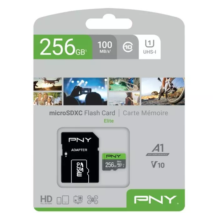 PNY Karta pamięci MicroSDXC Elite 256GB P-SDU256V11100EL-GE