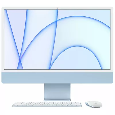 Apple 24 iMac Retina 4.5K display: Apple M1 chip 8 core CPU and 8 core GPU, 512GB - Blue