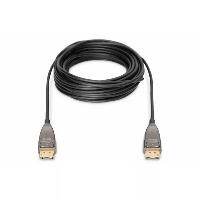 Digitus Kabel połączeniowy hybrydowy AOC DisplayPort 1.4 8K/60Hz UHD DP/DP M/M 20m Czarny