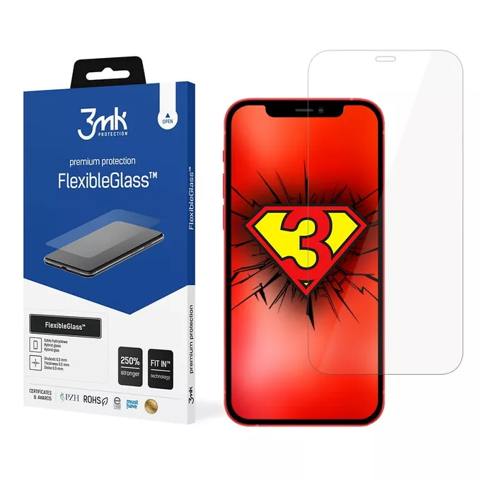 3MK Szkło Hybrydowe FlexibleGlass iPhone 12 Mini 5,4