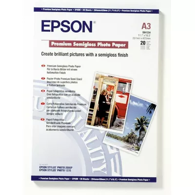 Epson Papier Photo Premium Semi Glossy  A3/ 20 arkuszy / 251 g/m2