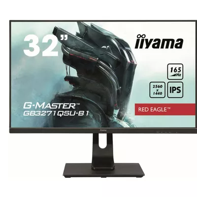 IIYAMA Monitor 31.5 cala GB3271QSU-B1 QHD,1ms,IPS,165Hz,HDMI,DP,400cd,FreeSync