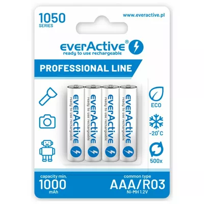 everActive Akumulatory paluszki R03/AAA 1000 mAH blister 4 szt.