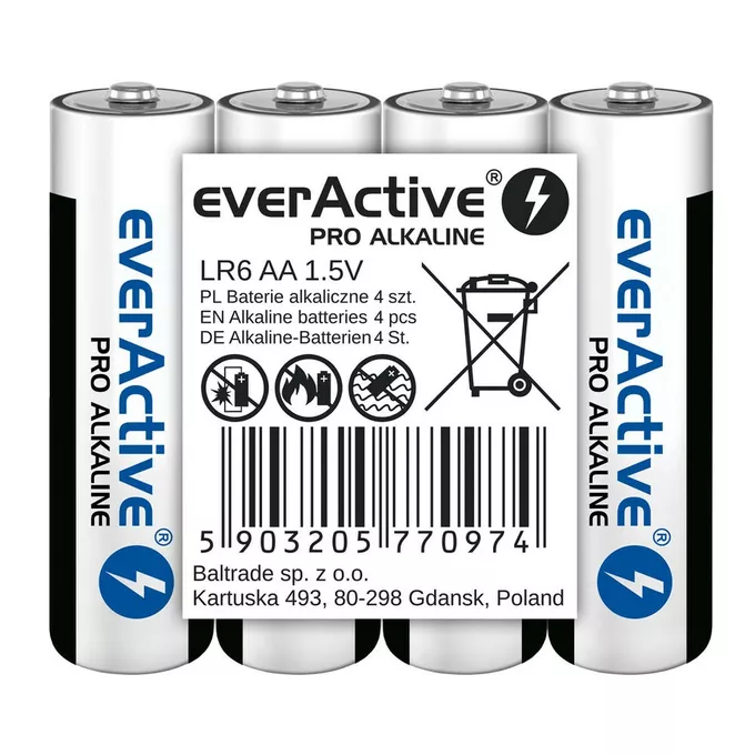 everActive Baterie paluszki LR6/AA folia 4 szt.