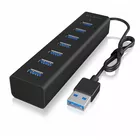 IcyBox IB-HUB1700-U3 7-Port USB HUB+zasilacz