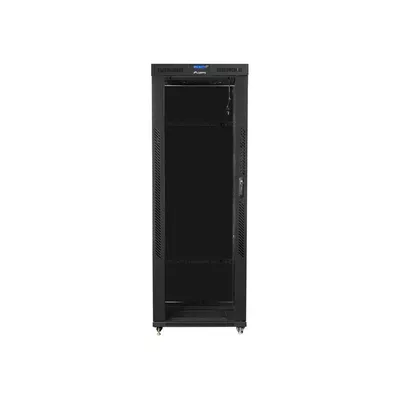 Lanberg Szafa instalacyjna rack stojąca 19 42U 800x1000 czarna, drzwi szklane LCD (Flat pack)